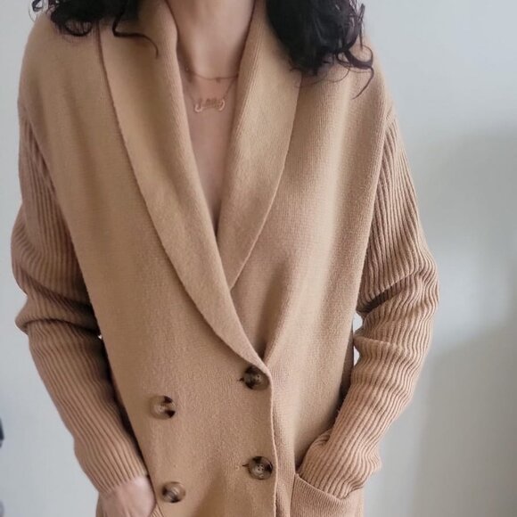 Ann Taylor Shawl Collar Double Breasted Sweater Jacket XXS - Picture 1 of 3